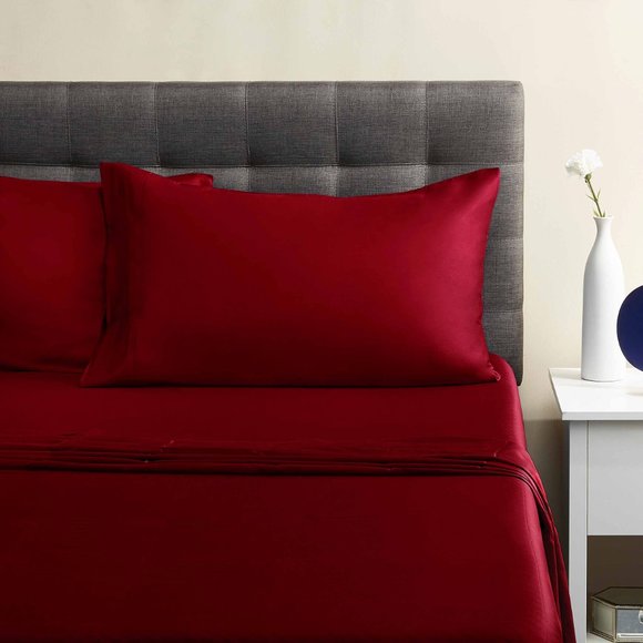 Better Homes & Gardens Other - Better Home & Garden Rose Wine Red King Sheet Set